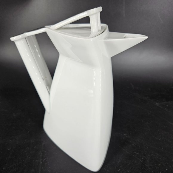 Vintage Atelier JM Lasov Delta Pyramid Czech Tea Coffee Pot Jug Carafe Lid 7.50" - Picture 3 of 15